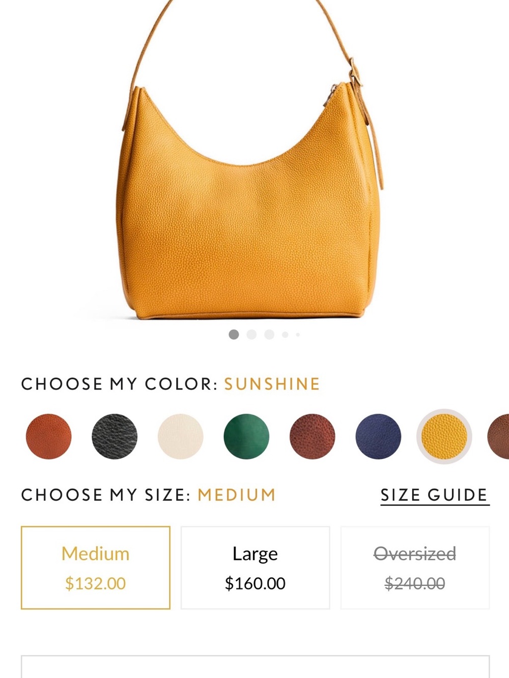 Portland Leather Goods Medium Aspen in Sunshine. Premium - Picture 12 of 16